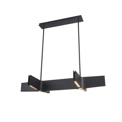 Sand Black Double Cross LED Ceiling Light