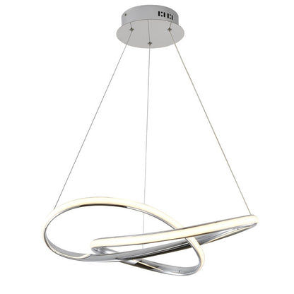 Black LED Chandelier – Modern Aluminum Ring Pendant Light