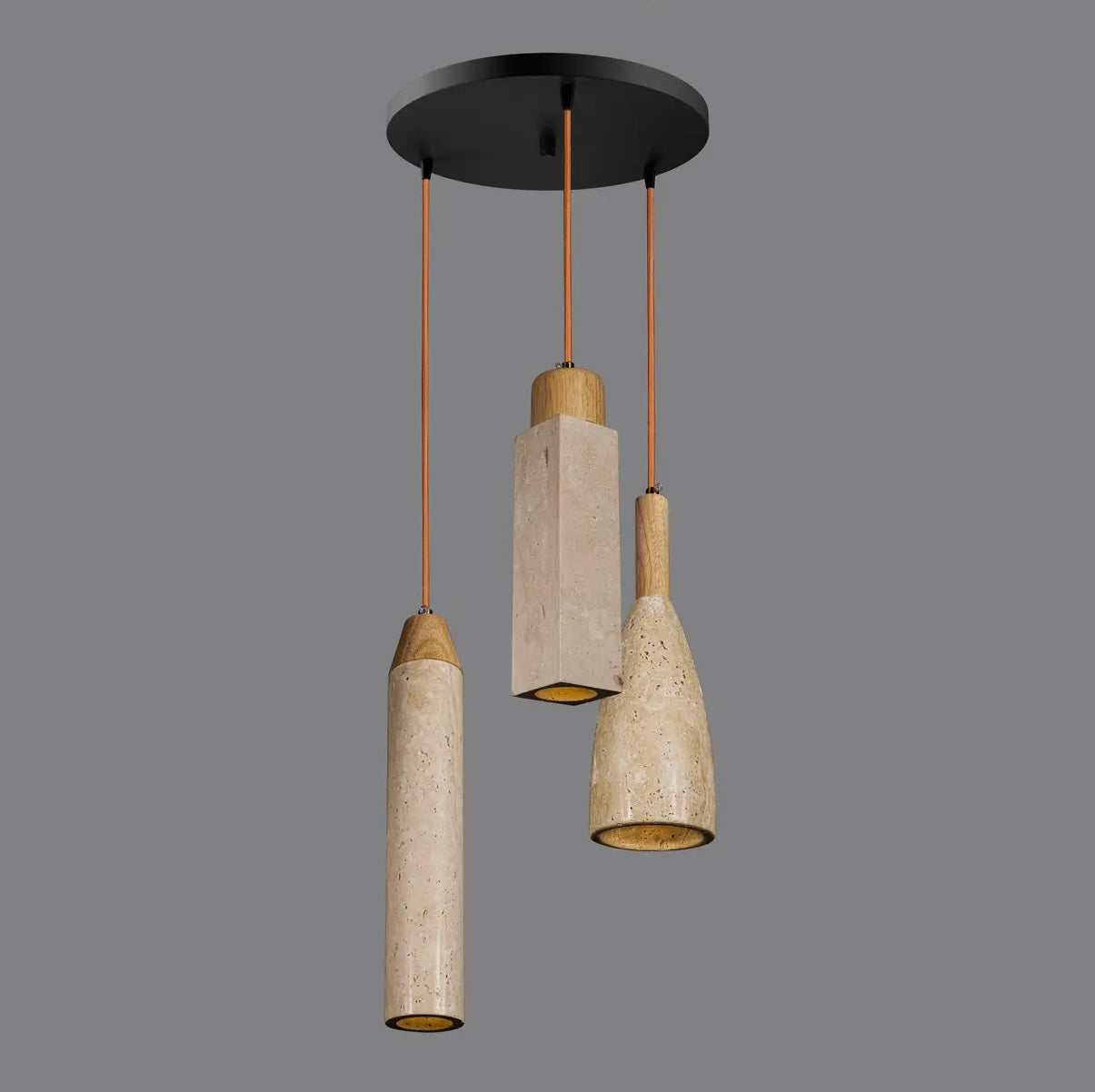 Natural Travertine Pendant Light