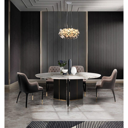 Black & White Acrylic LED Chandelier