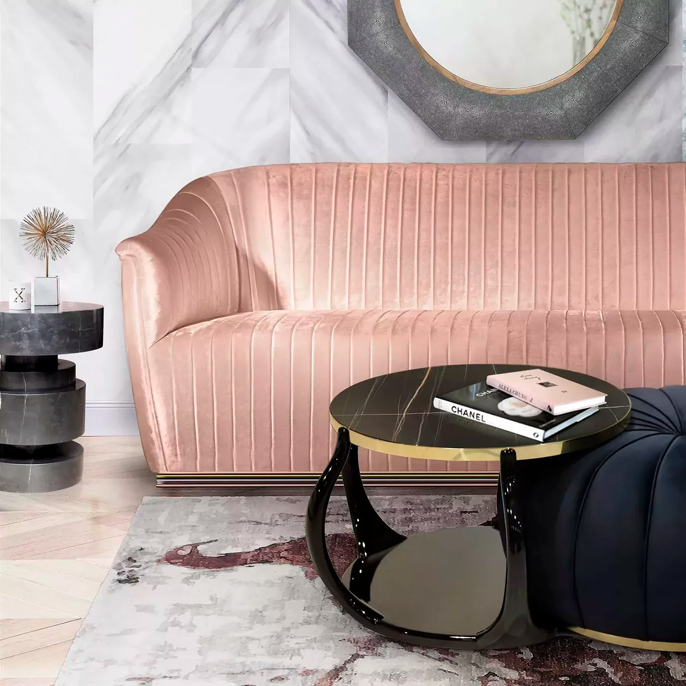 Embrace Sahara Noir Marble Coffee Table