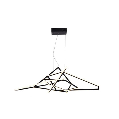 Black LED Chandelier With White Acrylic Diffusers