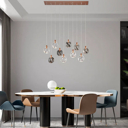 Lustre Rectangular Chandelier // Bronze