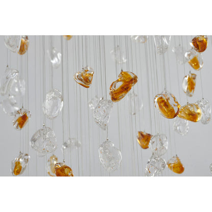 Flushed Chrome with Clear & Smoke Glass Hanging Stones