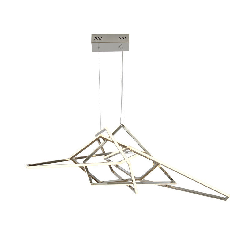 Black LED Chandelier With White Acrylic Diffusers