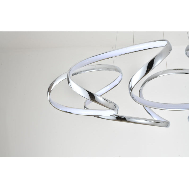 Aluminium Clustered LED Chandelier with White Acrylic Diffuser