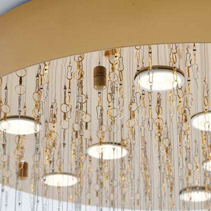 Flushed Chrome with Clear & Smoke Glass Hanging Stones
