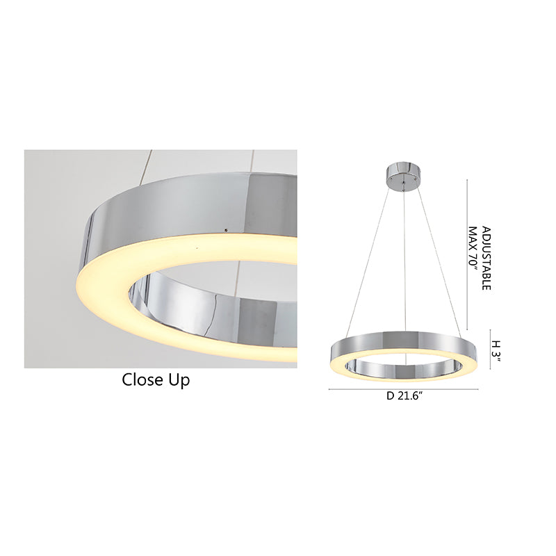 Modern Halo Round LED Chandelier