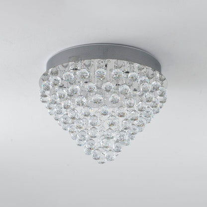 Clear Crystal Semi Flush Mount