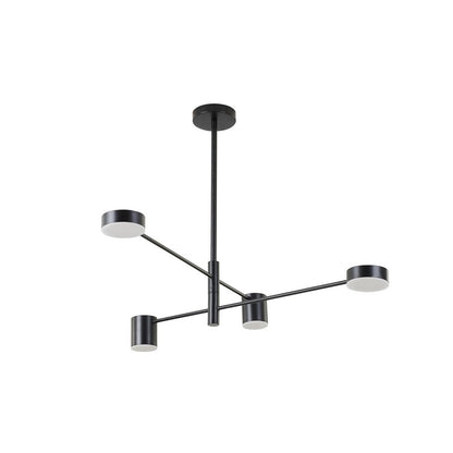 Modern 5+ Light LED Chandelier - Black