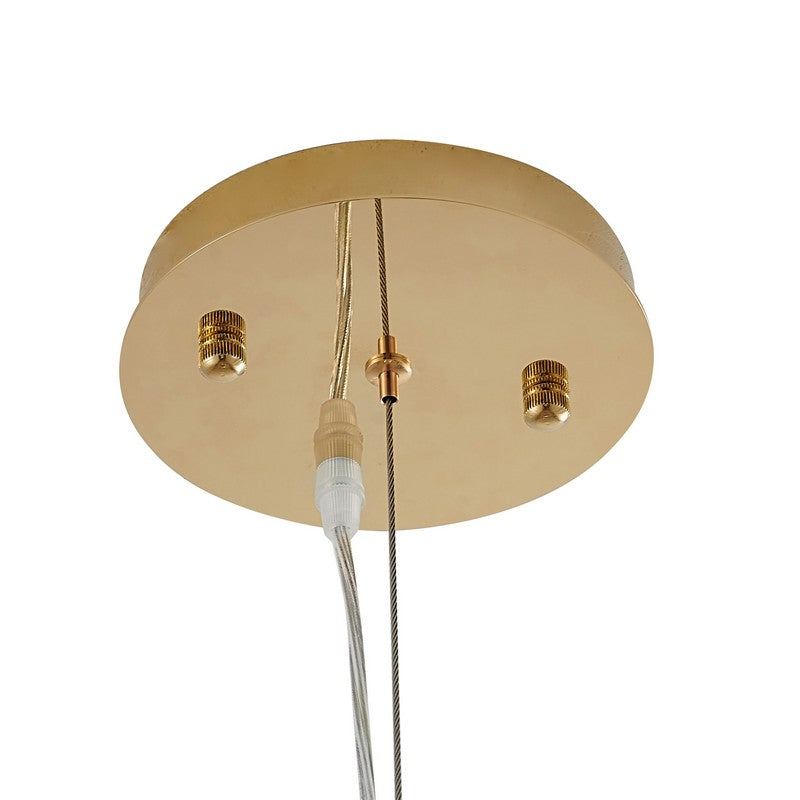 Gold Stainless Steel Pendant Light with Clear Glass Shade