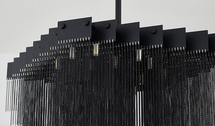 Satin Black Prism Chandelier