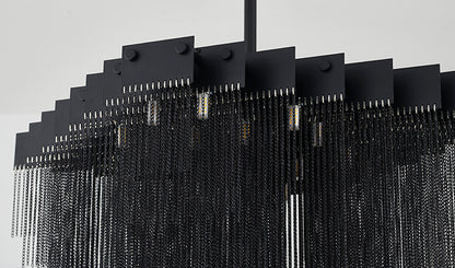 Satin Black Prism Chandelier