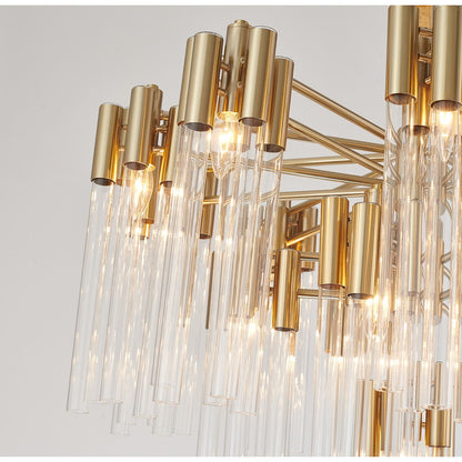 Transitional LED Light Gold Chandelier