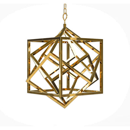 Gold Geometric LED Chandelier