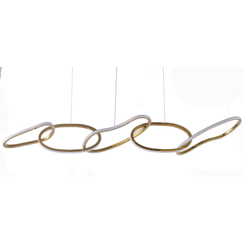 1-Light Gold LED Chandelier with Silicon Diffusers