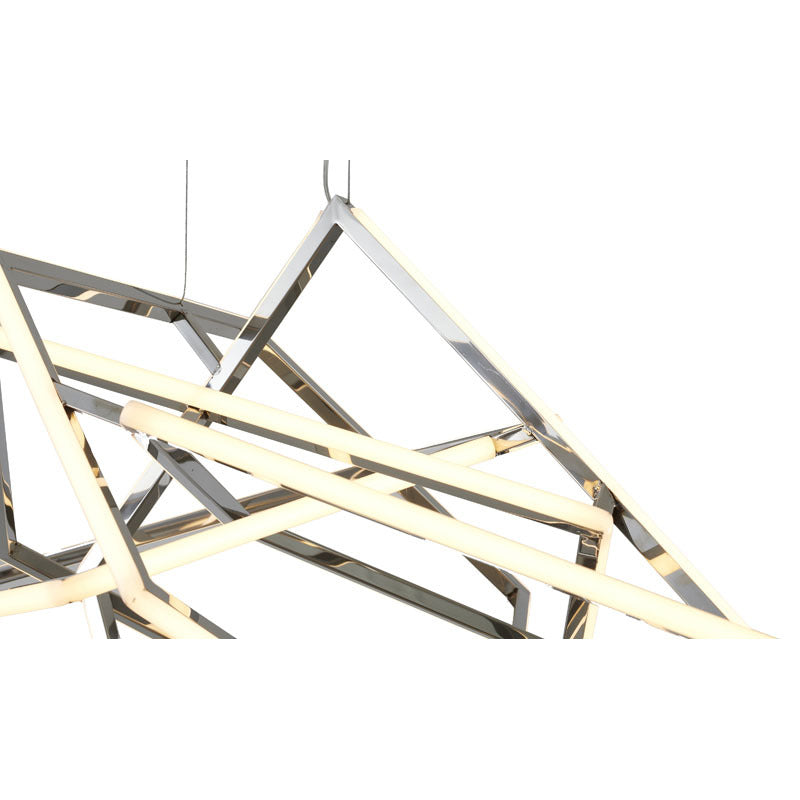 Black LED Chandelier With White Acrylic Diffusers