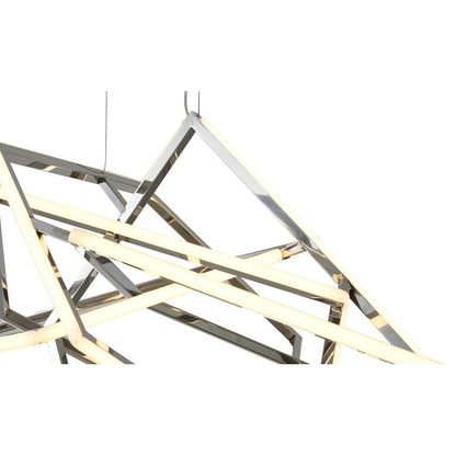 Black LED Chandelier With White Acrylic Diffusers