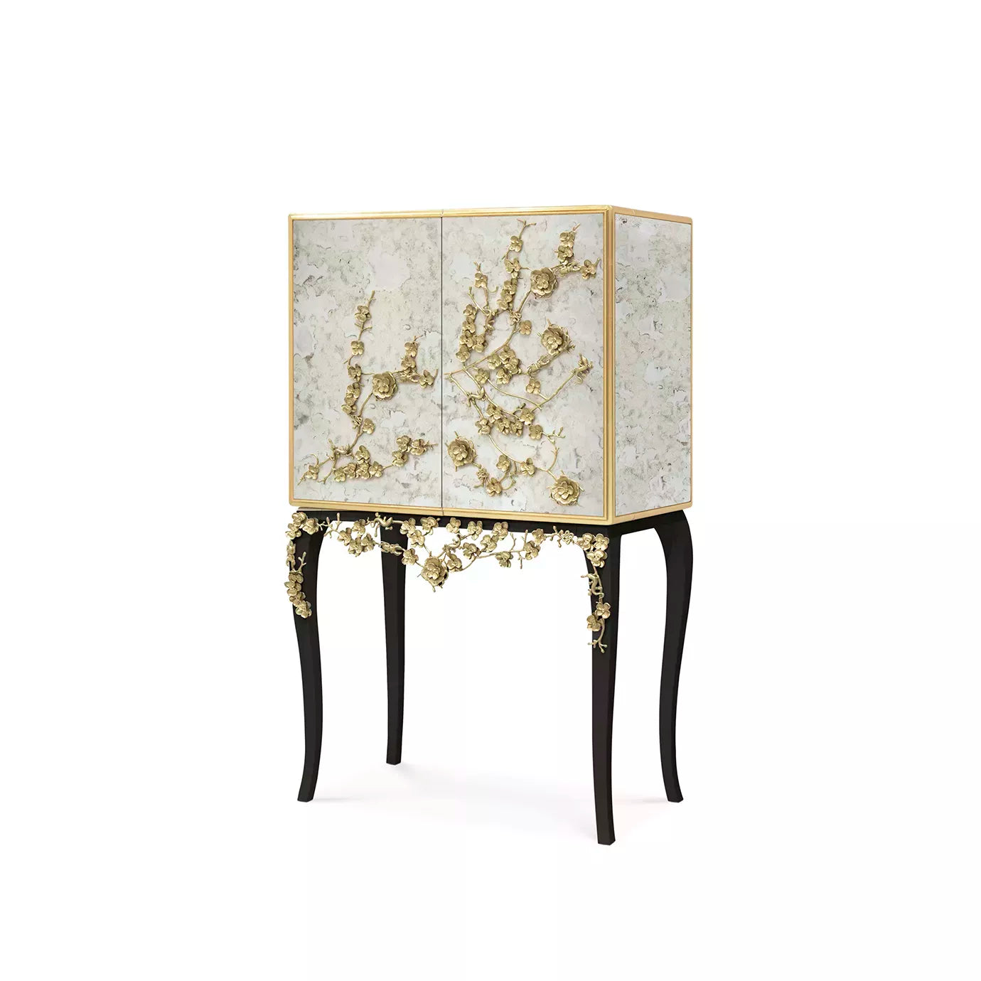 Spellbound Aged Mirror Bar Cabinet