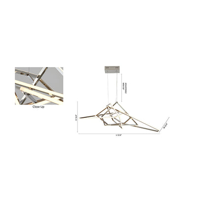 Black LED Chandelier With White Acrylic Diffusers