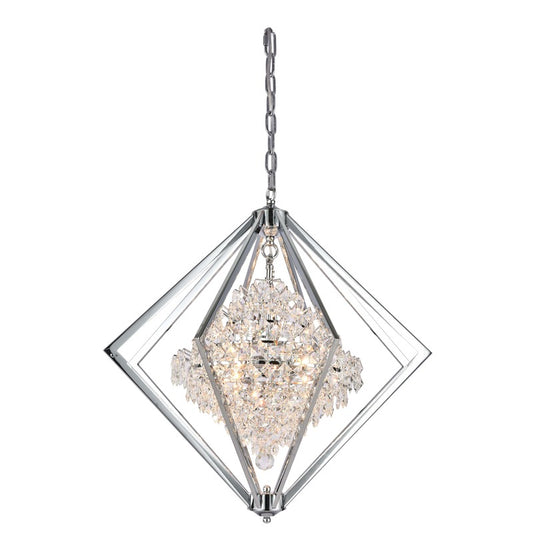 Clear Crystal Bush Chandelier With A Diamond