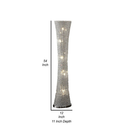 Silver Subtle Curve Floor Lamp