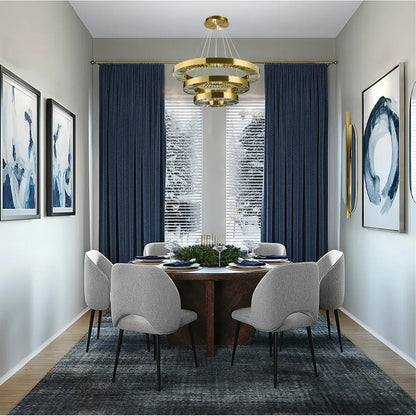 3 Ring Modern Gold Crystal LED Chandelier by Bethel International