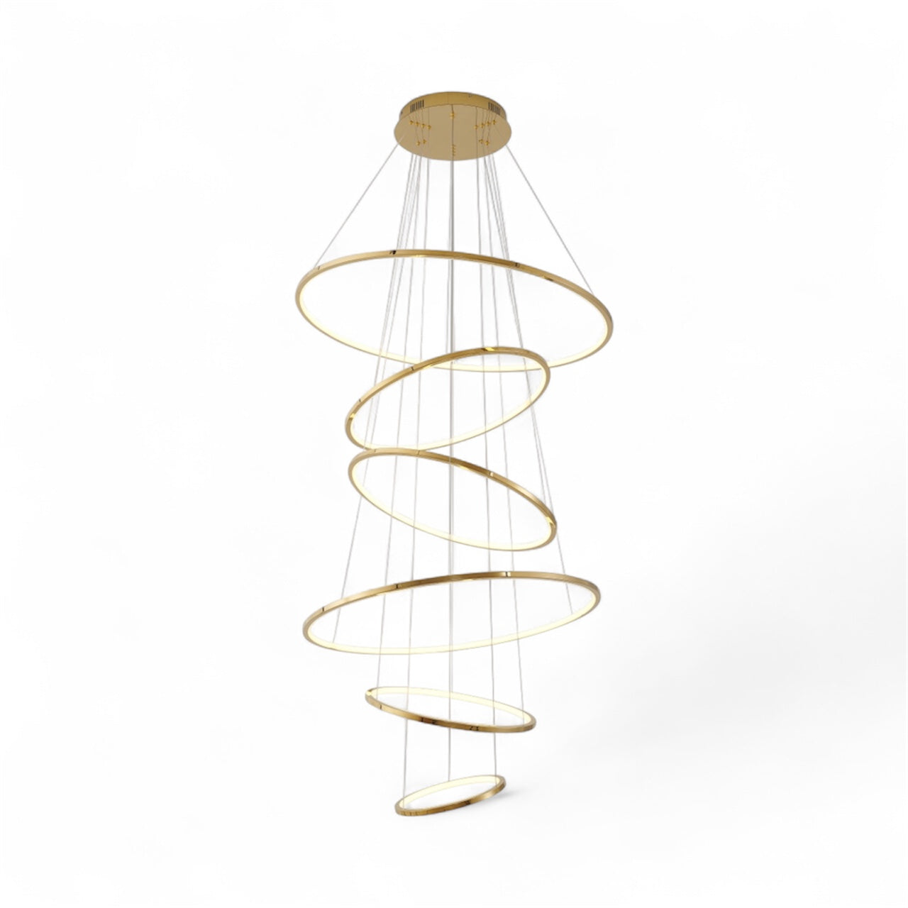 Six Ring Halo Chandelier