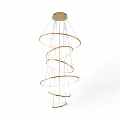 Six Ring Halo Chandelier