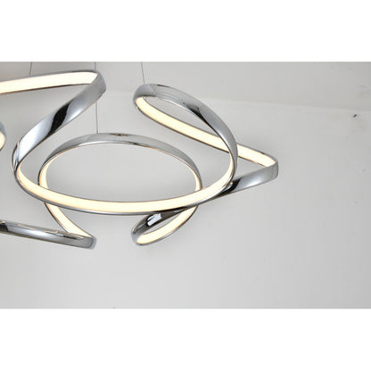 Aluminium Clustered LED Chandelier with White Acrylic Diffuser