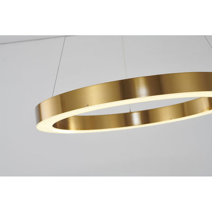 Single Gold Halo LED Chandelier