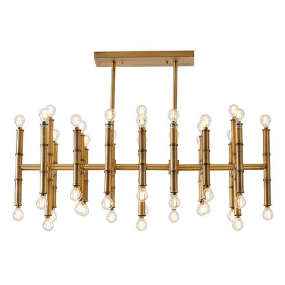 Bamboo Pipe LED Light Chandelier