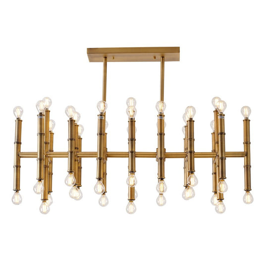 Bamboo Pipe LED Light Chandelier