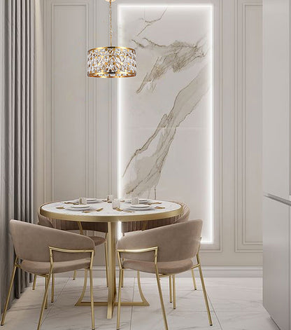 Copper Drum Shade Chandelier