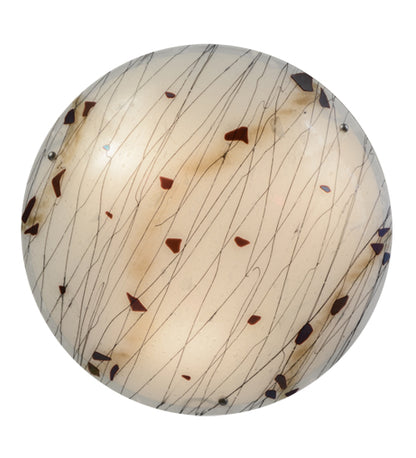 White Iridized Fracture Art Glass Pendant by Meyda Lighting