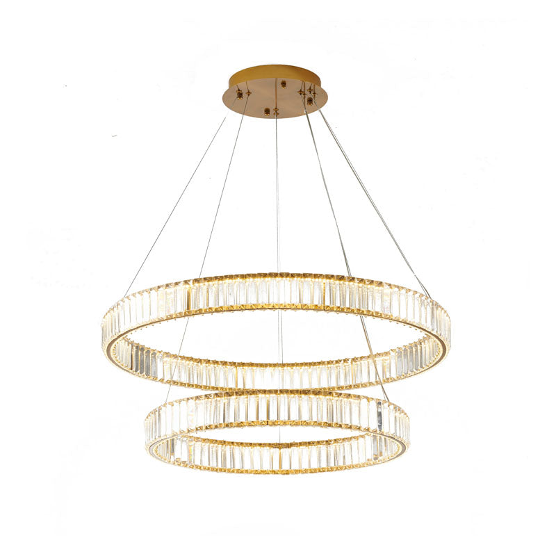 Two Tier Halo Ring Chandelier