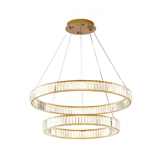 Two Tier Halo Ring Chandelier