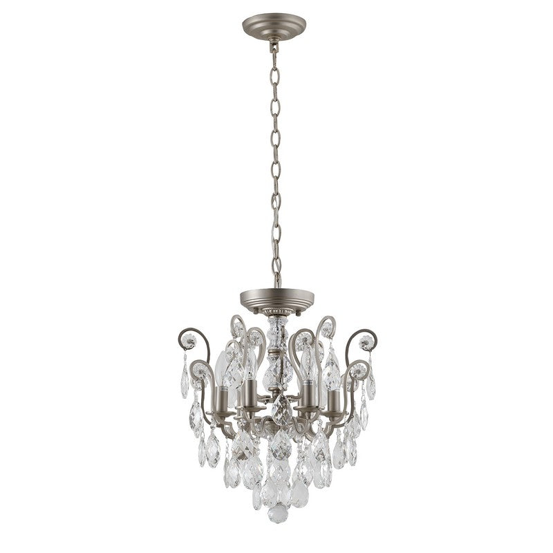 Clear Hanging Crystals with Metal Frame Chandelier
