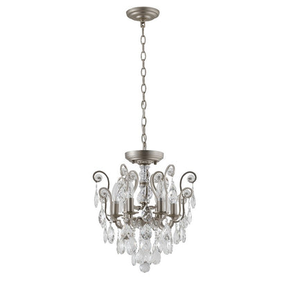 Clear Hanging Crystals with Metal Frame Chandelier