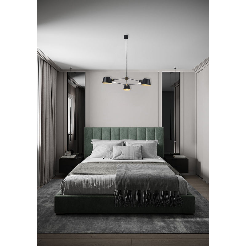 Metal Frame with Gold Accents Ceiling Light