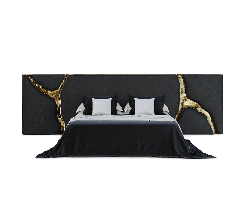 Lapiaz Black Bed & Headboard