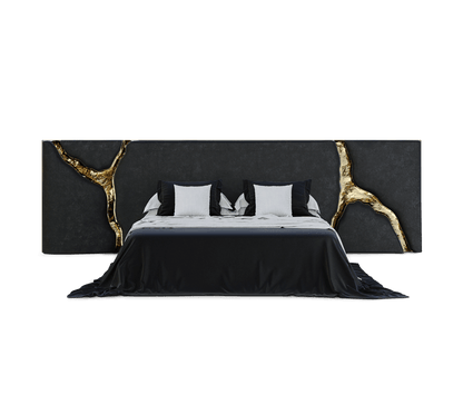 Lapiaz Black Bed & Headboard