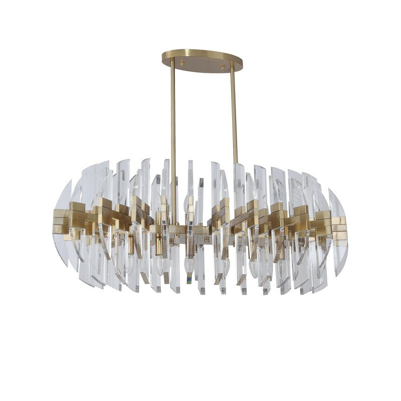 Copper Frame Oval Shape Chandelier