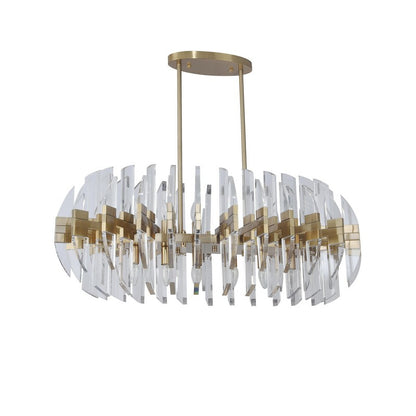 Copper Frame Oval Shape Chandelier