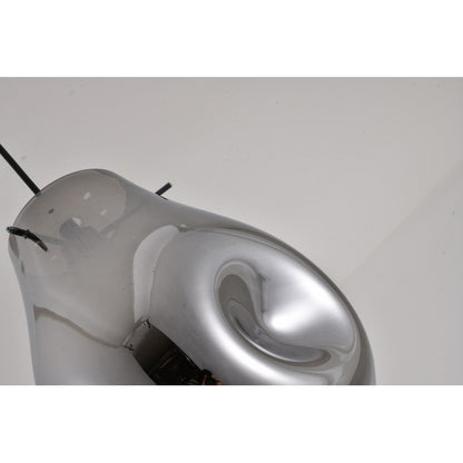 Dented Amber Jar Glass Pendant Light