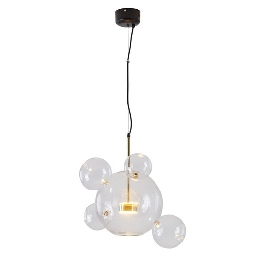 Clear Bubble Glass LED Chandelier