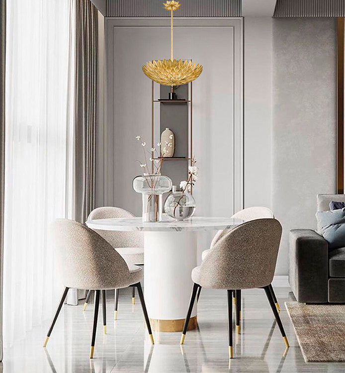 Gold Leaf Frame Chandelier