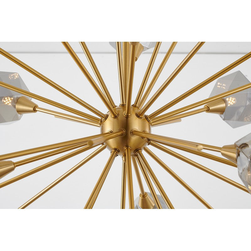 Elegant Iron Frame with Smoke Glass Shades & Adjustable Hanging Rods