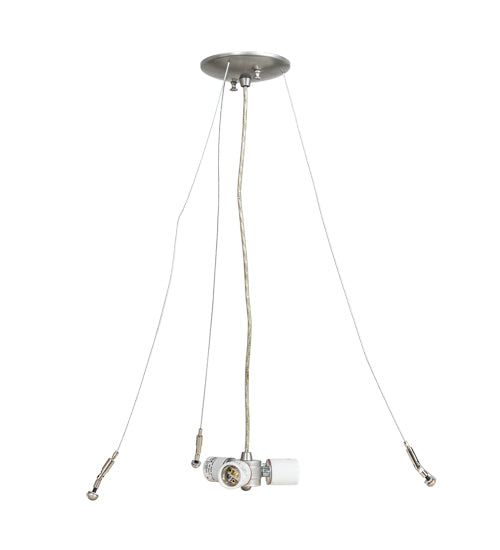 White Iridized Fracture Art Glass Pendant by Meyda Lighting