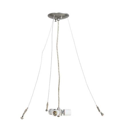 White Iridized Fracture Art Glass Pendant by Meyda Lighting